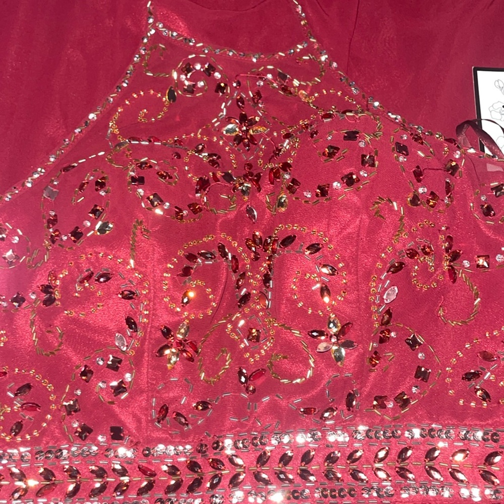 Beautiful long burgundy prom dress!